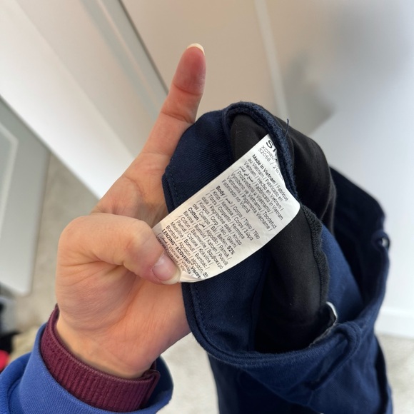 Spanx Navy Blue Twill High Rise Shorts Stretch Size Medium - Picture 5 of 5